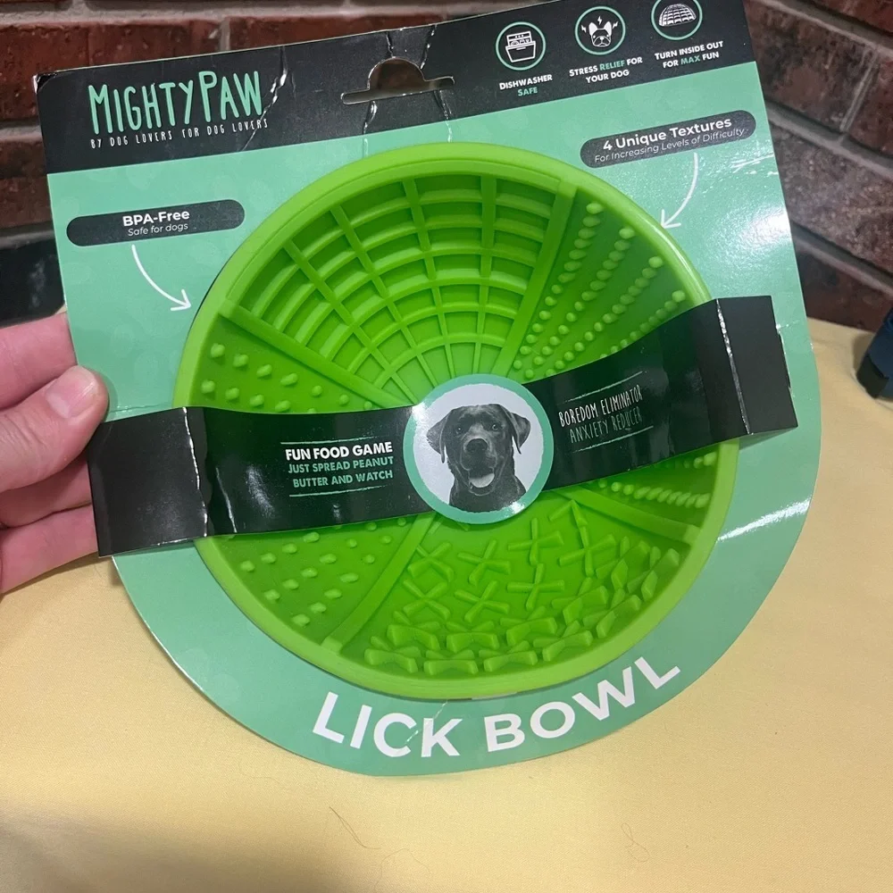 Interactive Green Dog Lick Bowl